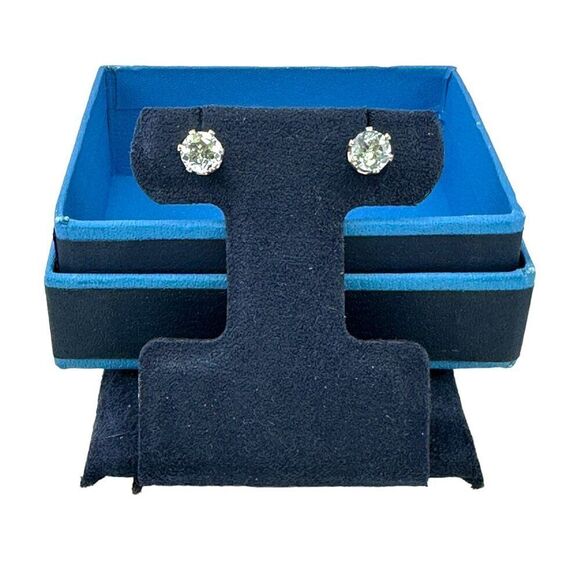 925 Sterling Silver Sky Blue Topaz Stud Earrings NWT - Picture 4 of 5